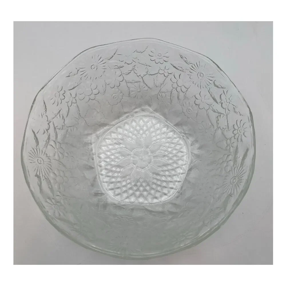 Vintage Indiana Pressed Glass Pineapple Floral Pattern (618) 7.5